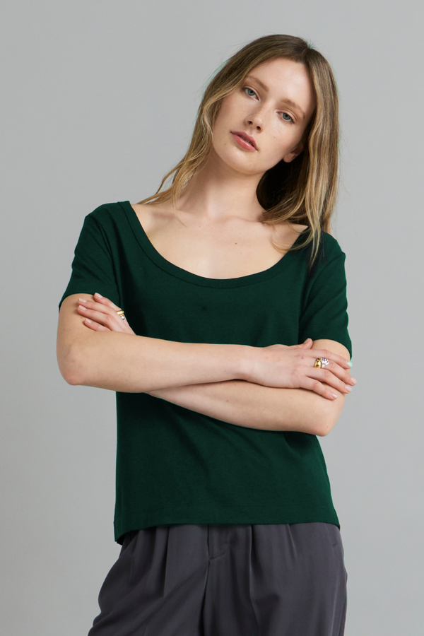 Forest Green Lucia  Bamboo Cotton Tee