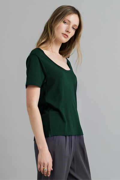 Forest Green Lucia  Bamboo Cotton Tee