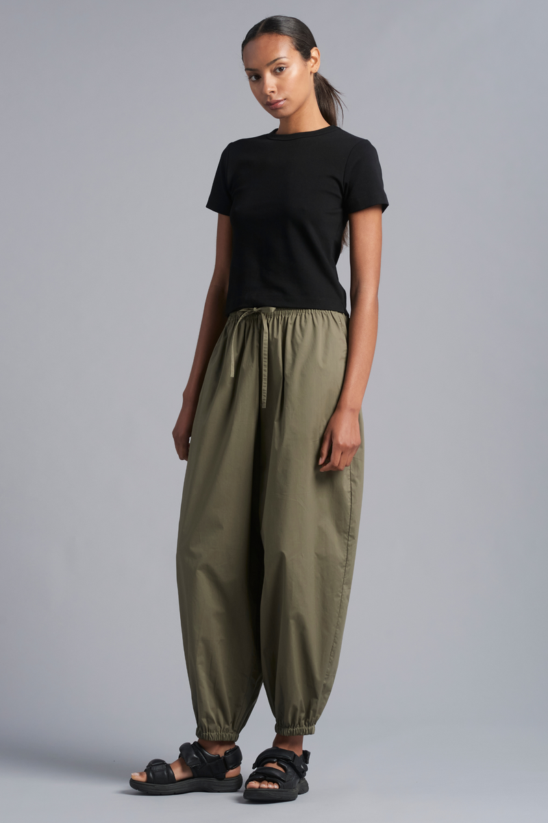 Khaki Orbit Cotton Balloon Pant