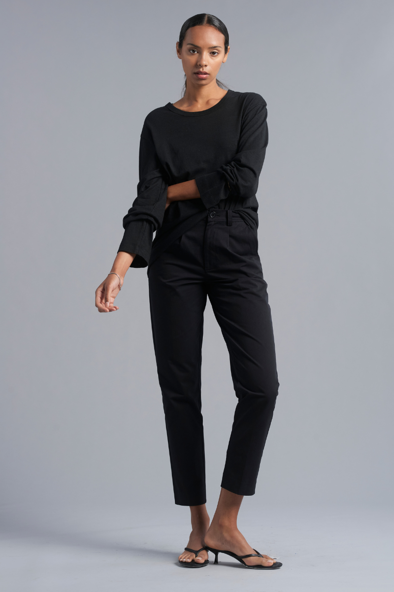 Black Osakie Tencel™ Cotton GenderU Pants