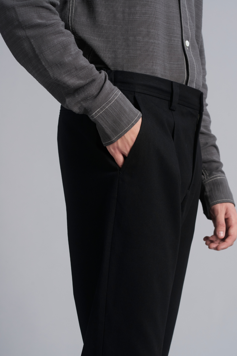 Black Osakie Tencel™ Cotton GenderU Pants