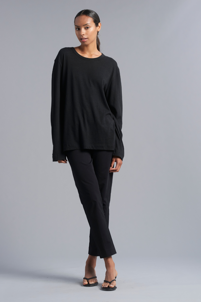 Black Quinn LS GenderU Hemp LS Tee