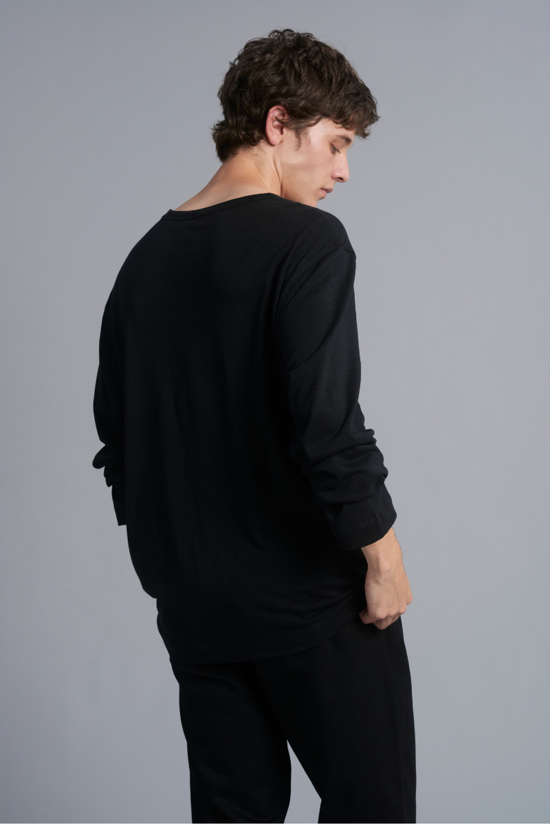 Black Quinn LS GenderU Hemp LS Tee