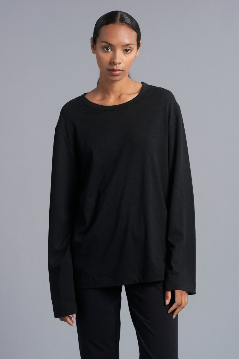 Black Quinn LS GenderU Hemp LS Tee