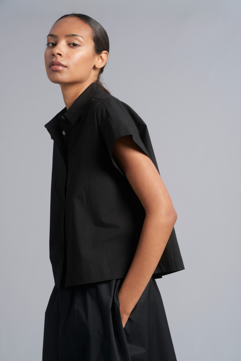 Black Shoku Cotton Shirt