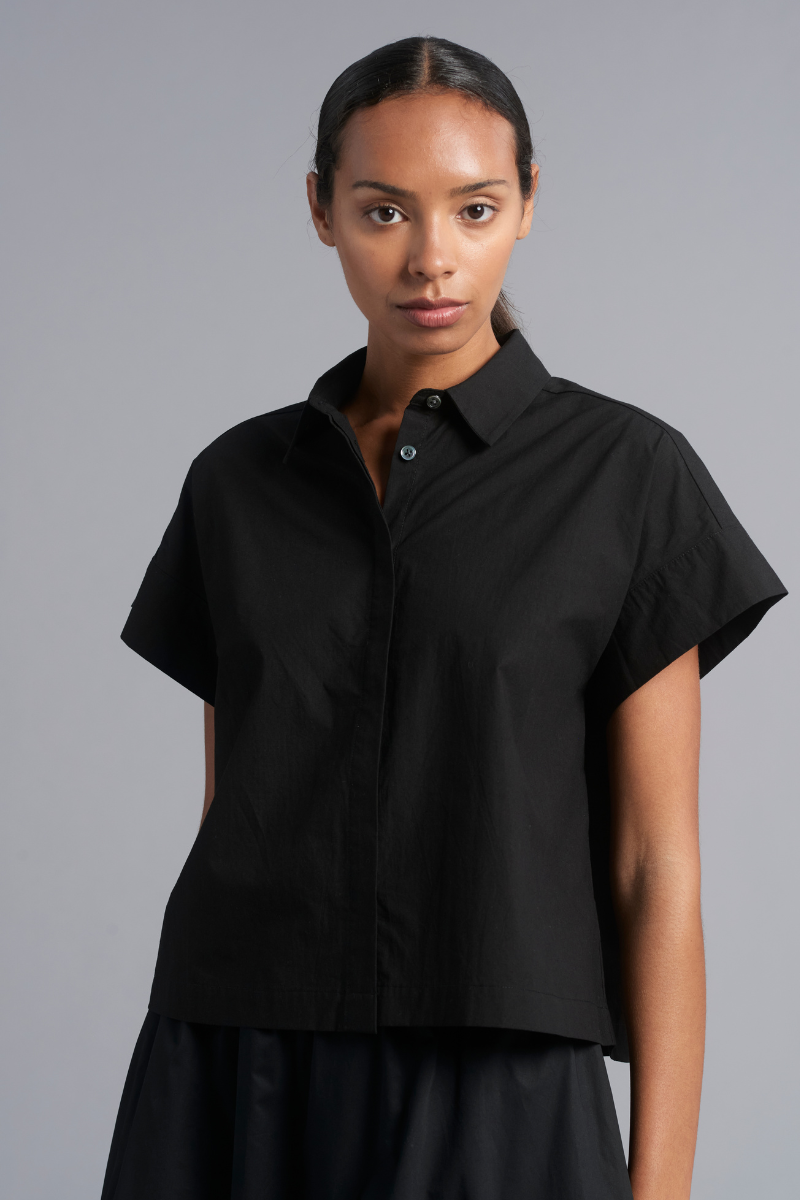 Black Shoku Cotton Shirt
