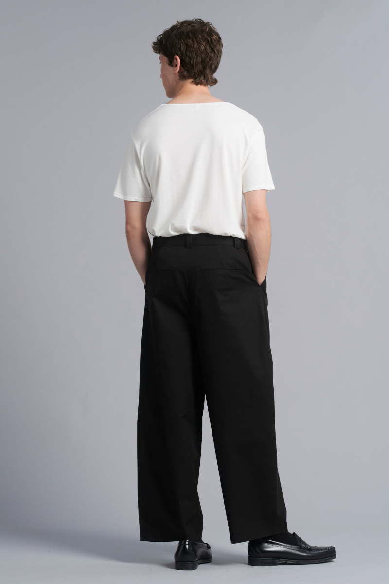 Black Stanton GenderU Cotton Pants