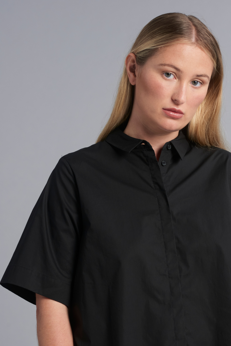 Black Vara Cotton Shirt | Redefining Modern Workwear – Nique Clothing