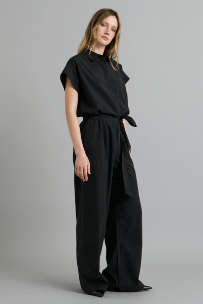 Black Willow Tencel™ Cotton Jumpsuit