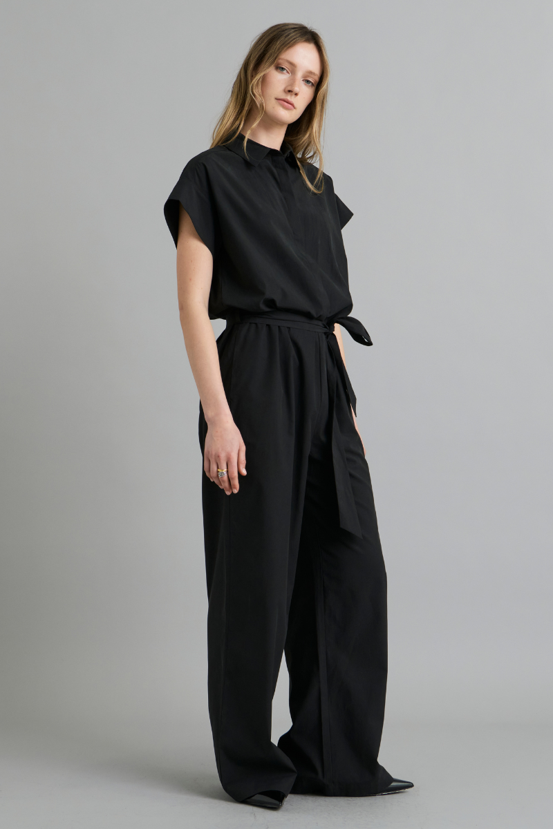 Black Willow Tencel™ Cotton Jumpsuit