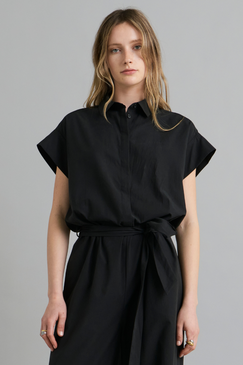 Black Willow Tencel™ Cotton Jumpsuit
