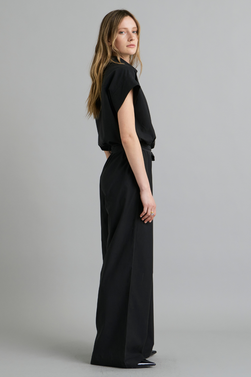 Black Willow Tencel™ Cotton Jumpsuit