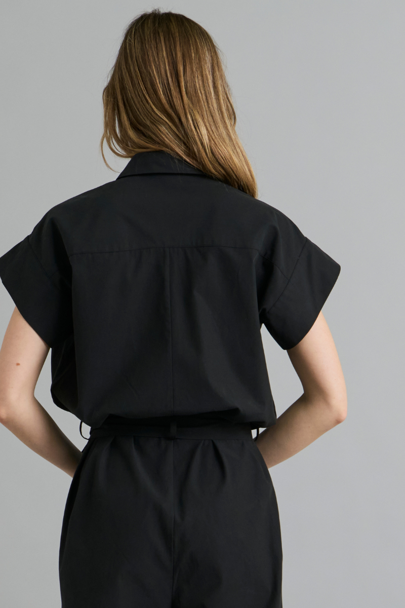 Black Willow Tencel™ Cotton Jumpsuit