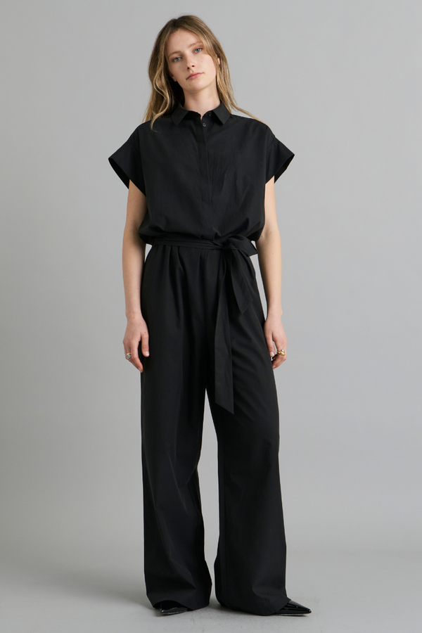 Black Willow Tencel™ Cotton Jumpsuit