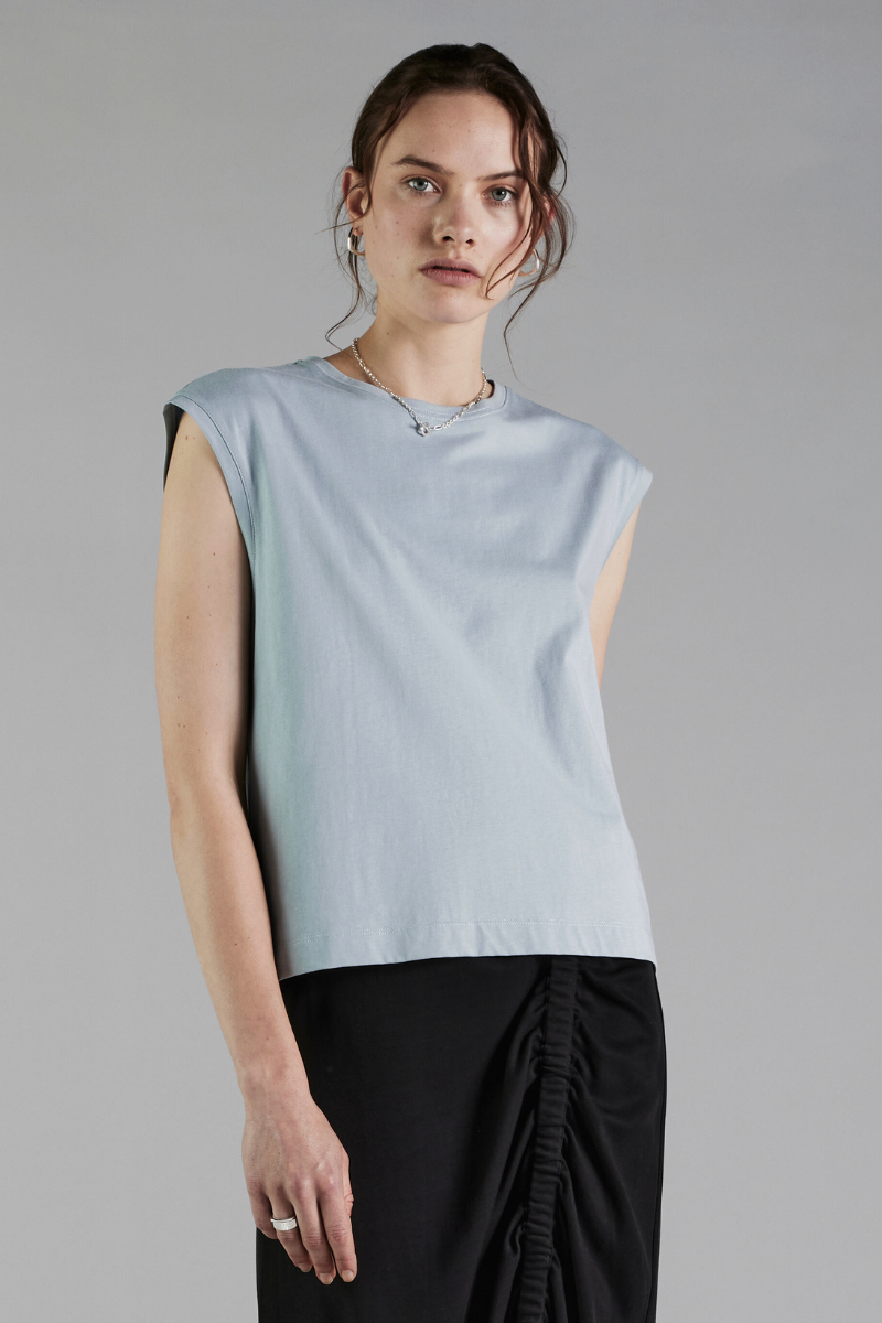 Dusty Blue Cosimo Relaxed GenderU Tank