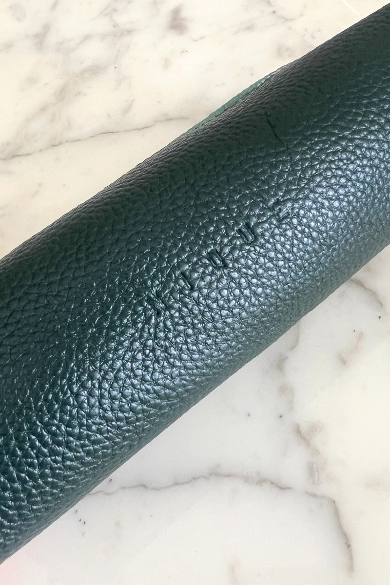 Dark Green Leather Pencil Case