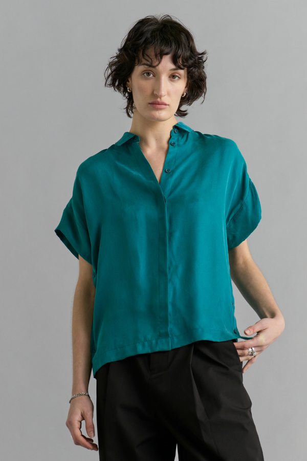 Jewel Green Lotus Shirt