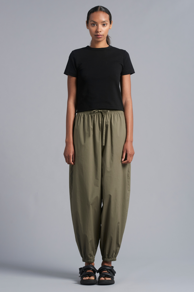 Khaki Orbit Cotton Balloon Pant