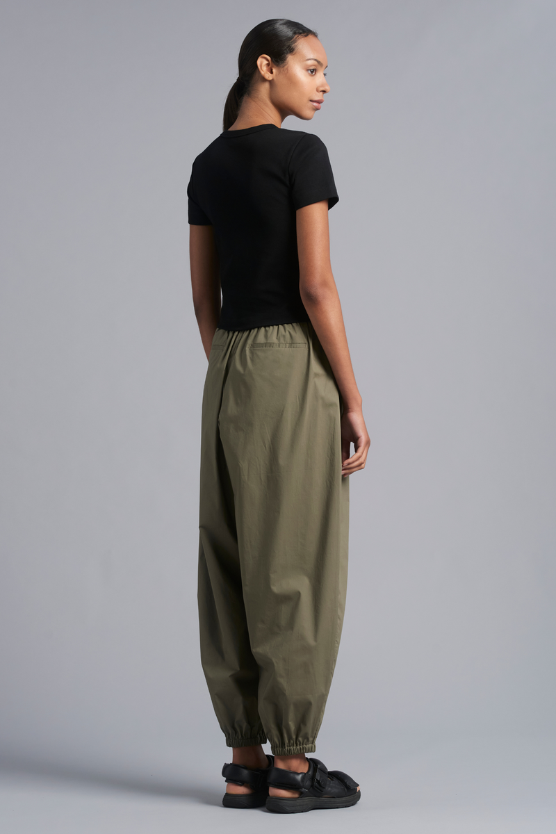 Khaki Orbit Cotton Balloon Pant