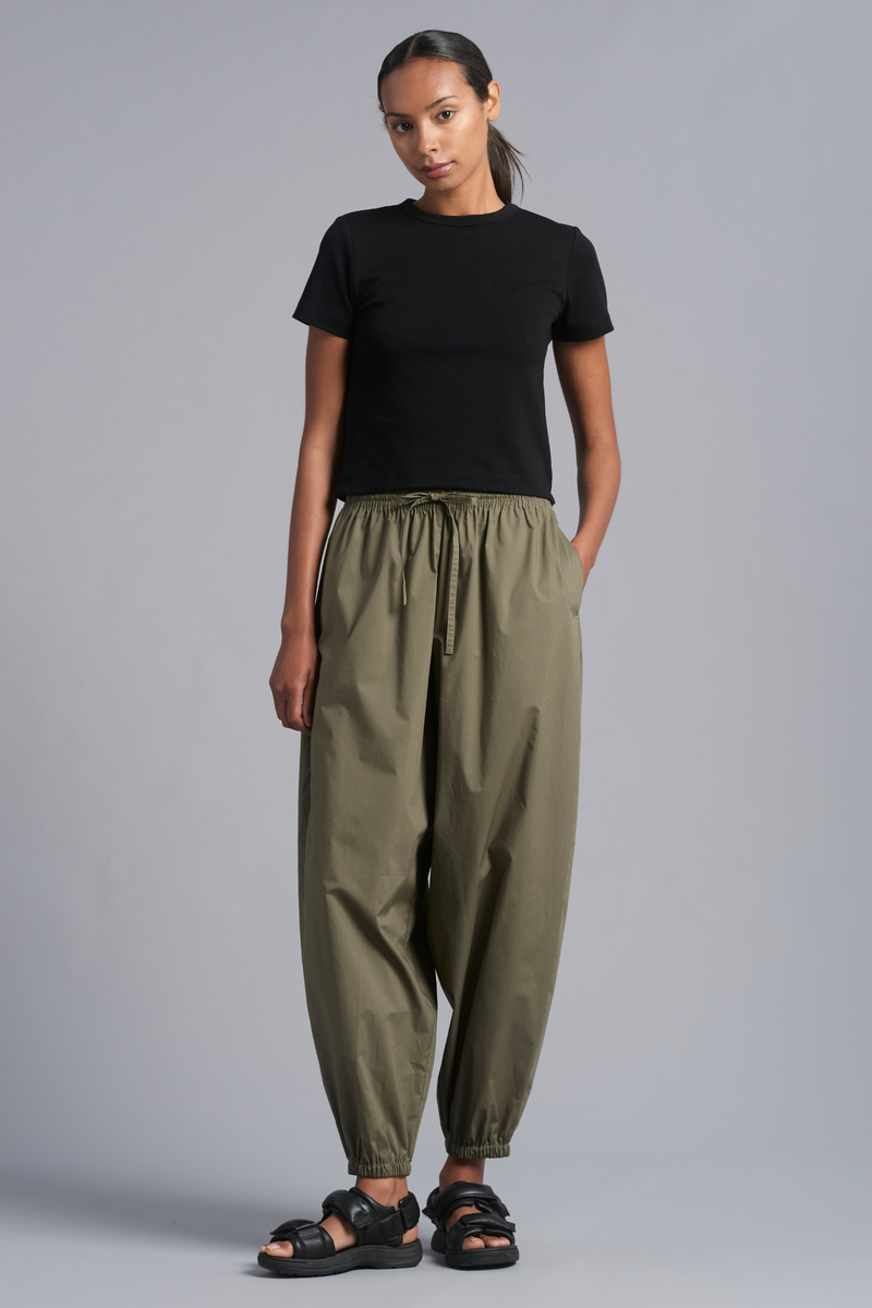 Khaki Orbit Cotton Balloon Pant