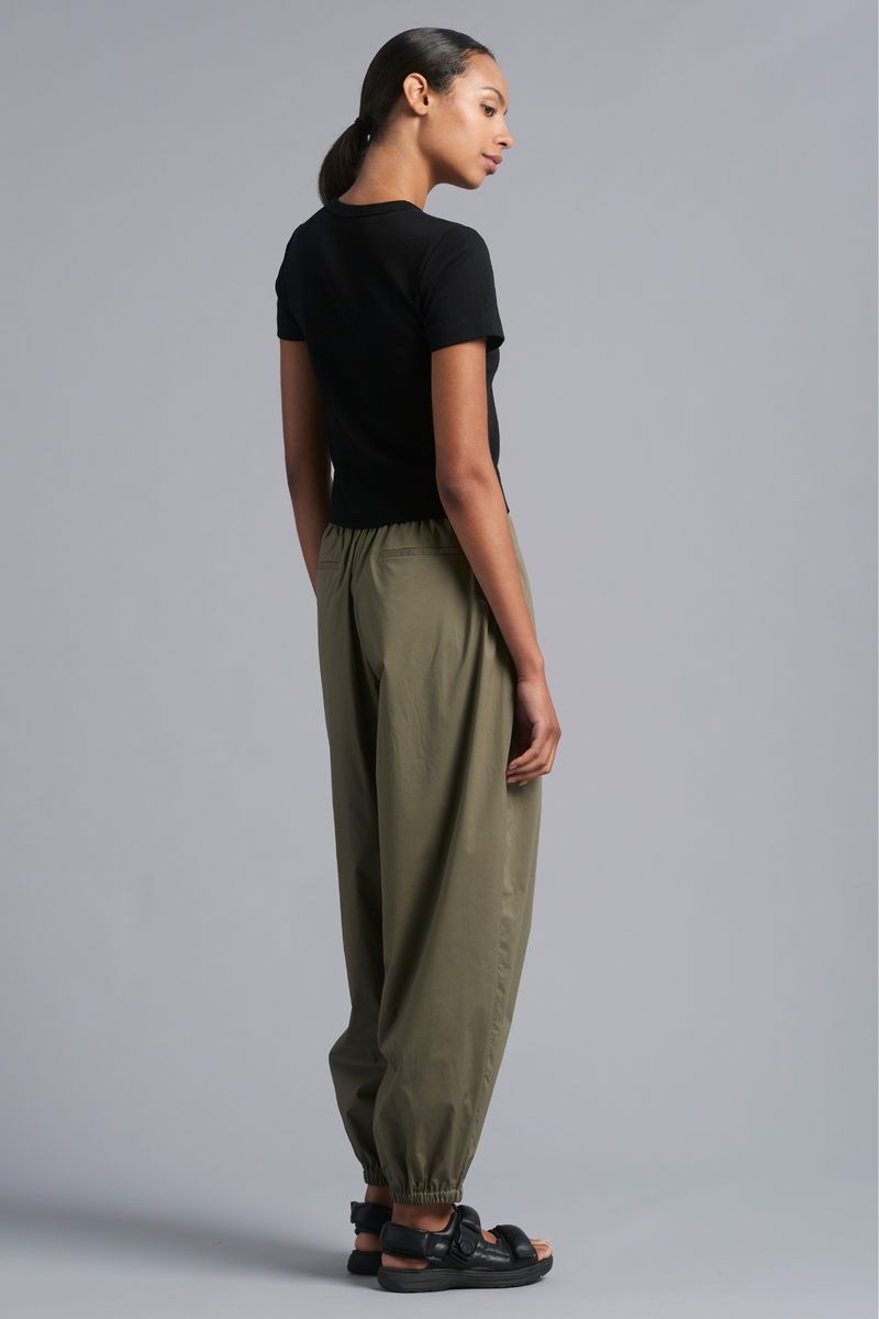 Khaki Orbit Cotton Balloon Pant