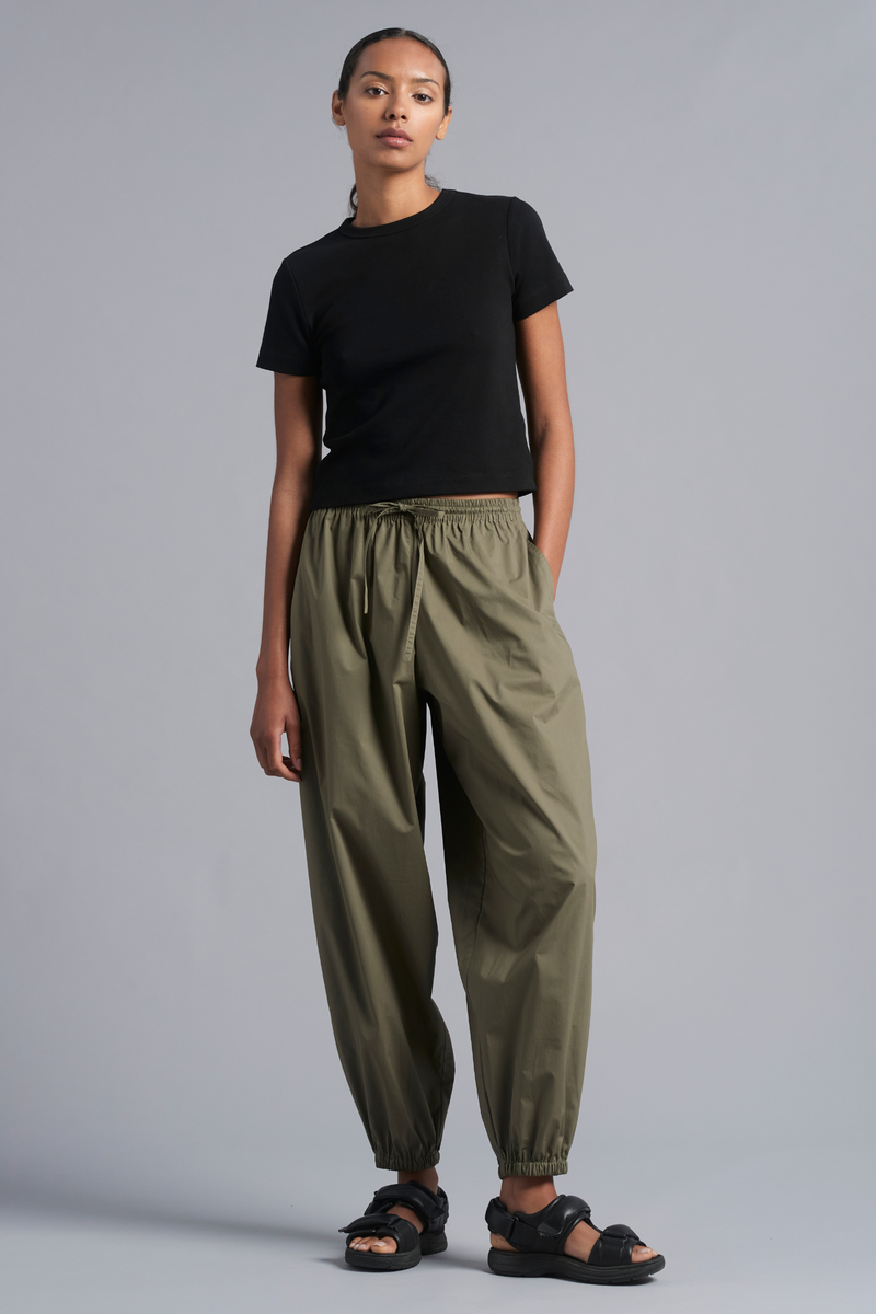 Khaki Orbit Cotton Balloon Pant