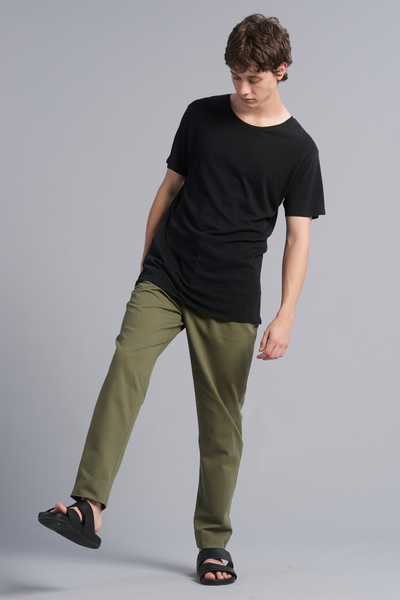 Khaki Osakie Tencel™ Cotton GenderU Pants
