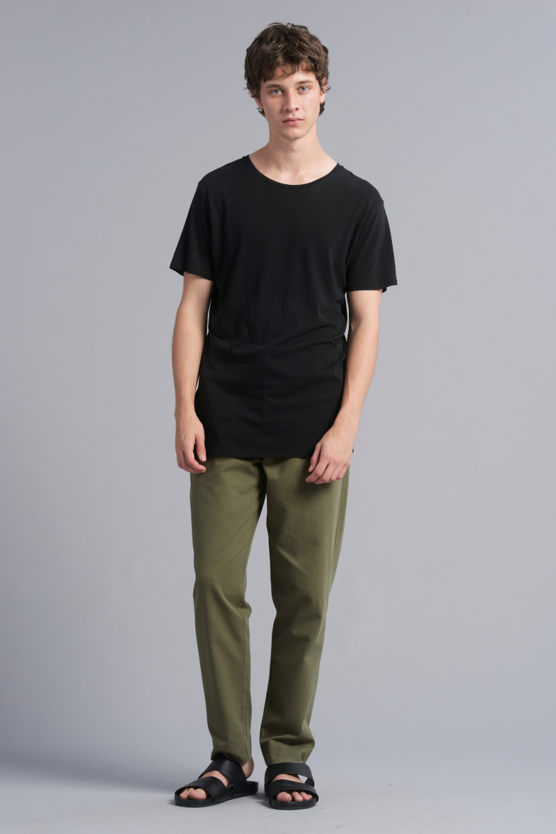 Khaki Osakie Tencel™ Cotton GenderU Pants