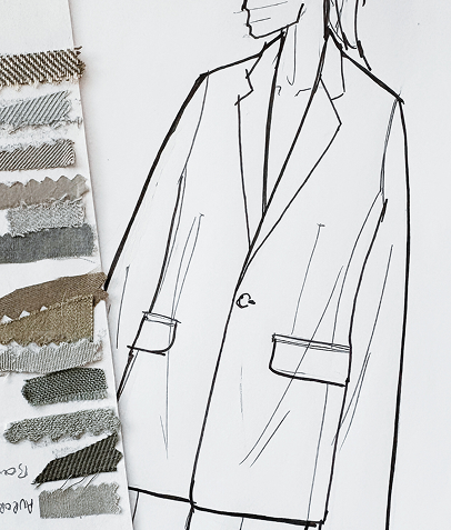 Model wearing sustainable white shirt