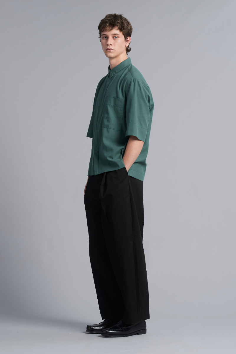 Myrtle Green Mukai Tencel Cotton Shirt