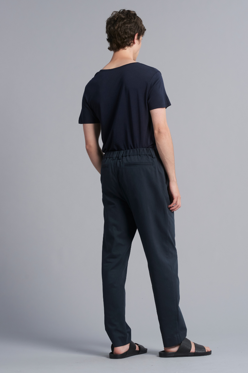 Navy Osakie Tencel™ Cotton GenderU Pants