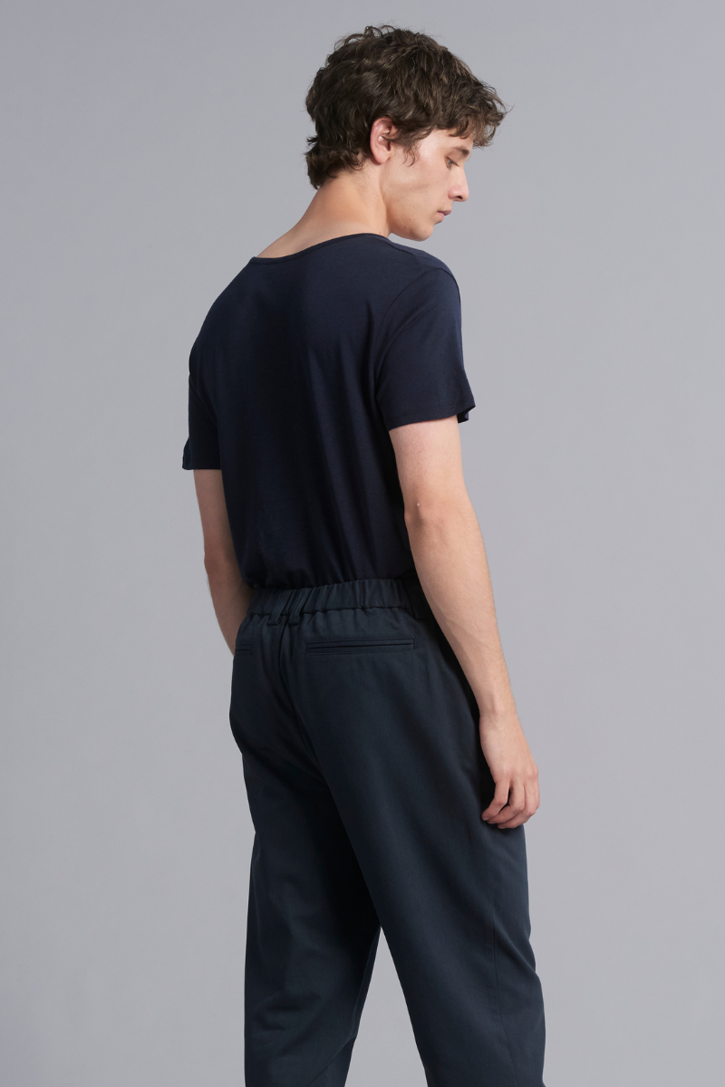 Navy Osakie Tencel™ Cotton GenderU Pants