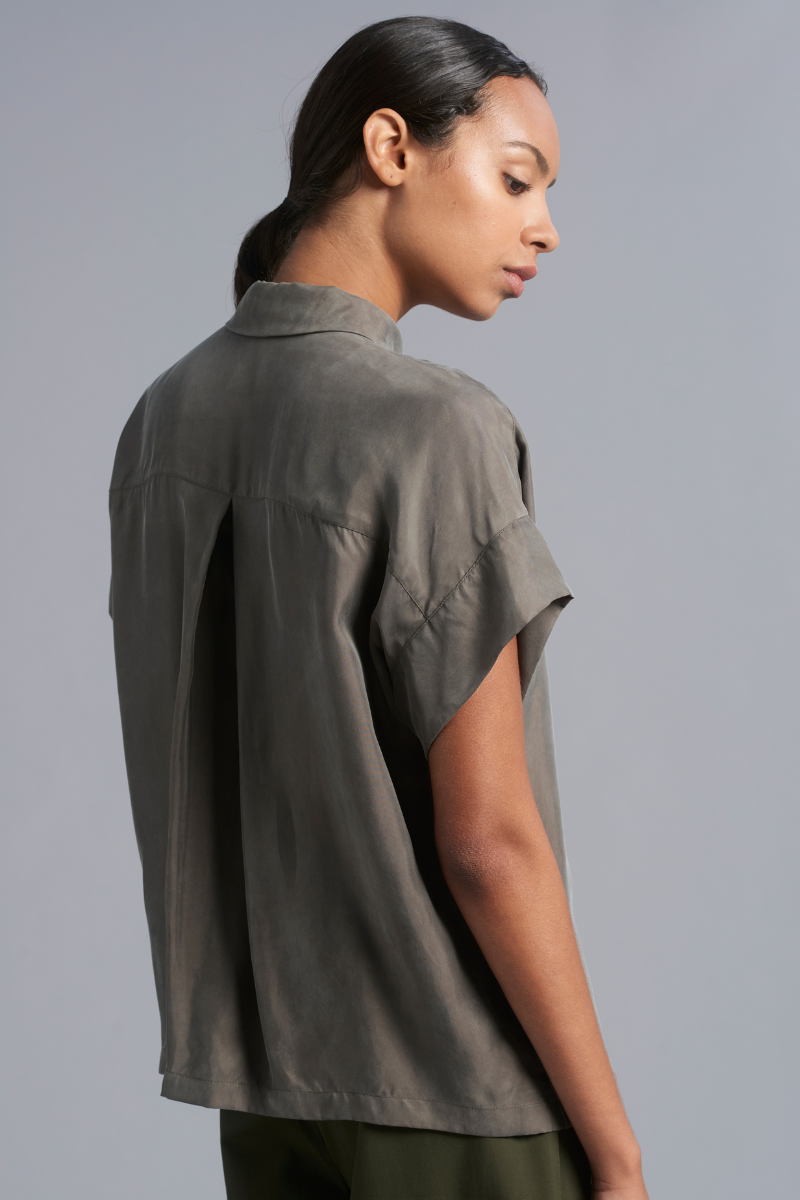 Pale Khaki Cupro Lotus Shirt