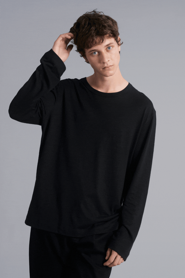 Black Quinn LS GenderU Hemp LS Tee