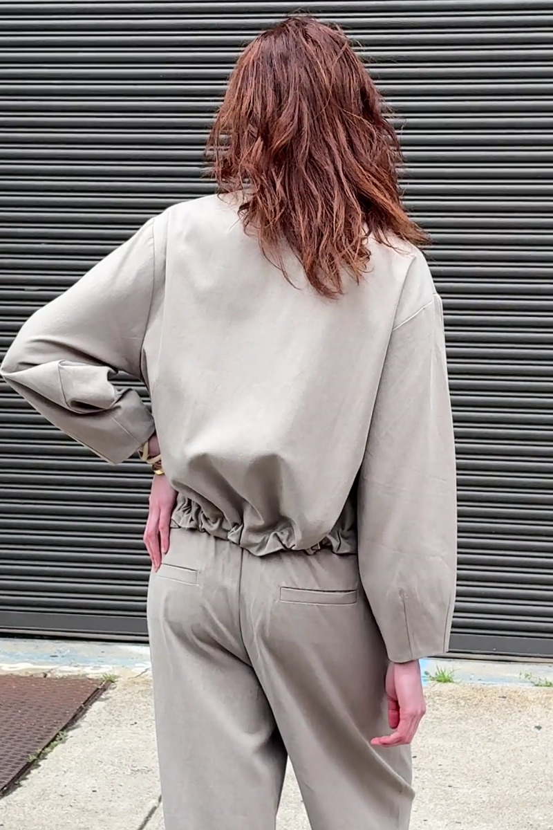 Taupe Sora Tencel™ Cotton Jacket