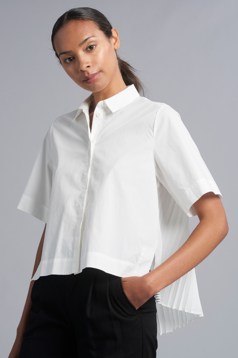 Off-White Vara Cotton Pleat Shirt – Nique Clothing