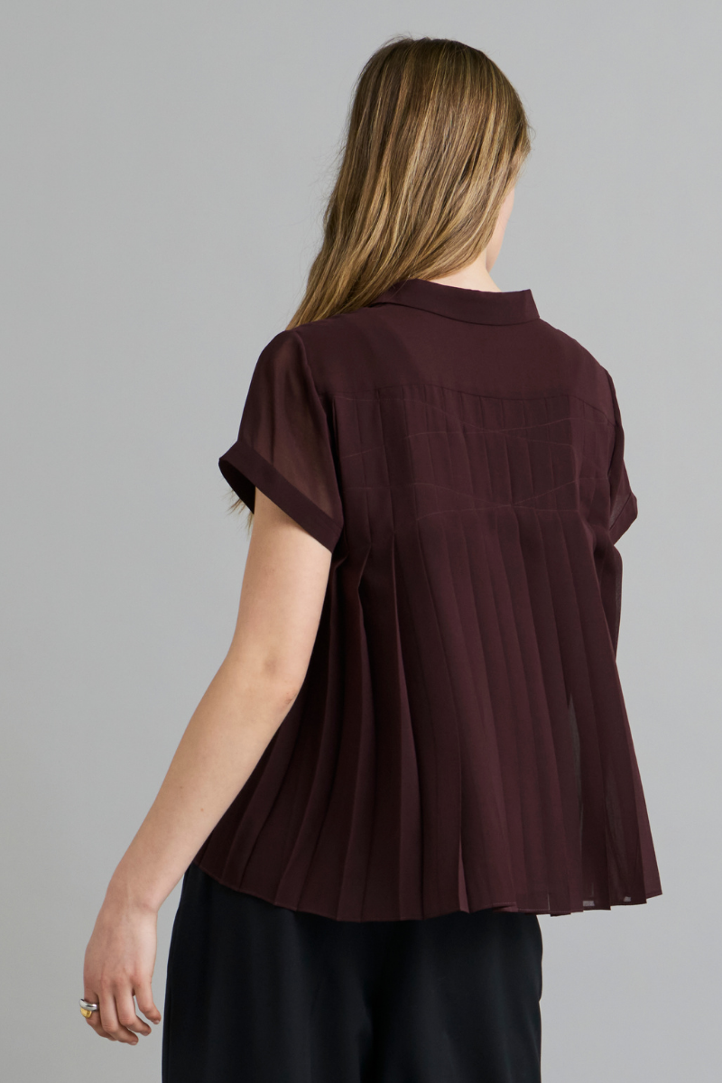 Deep Wine Juno Recycled Polyester Shirt