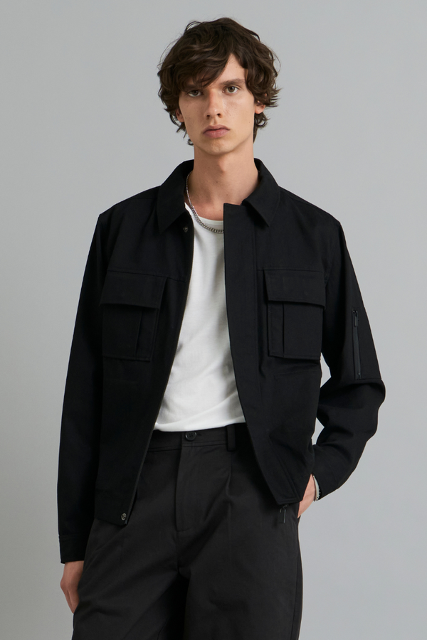 Black Bunker Cotton GenderU Jacket