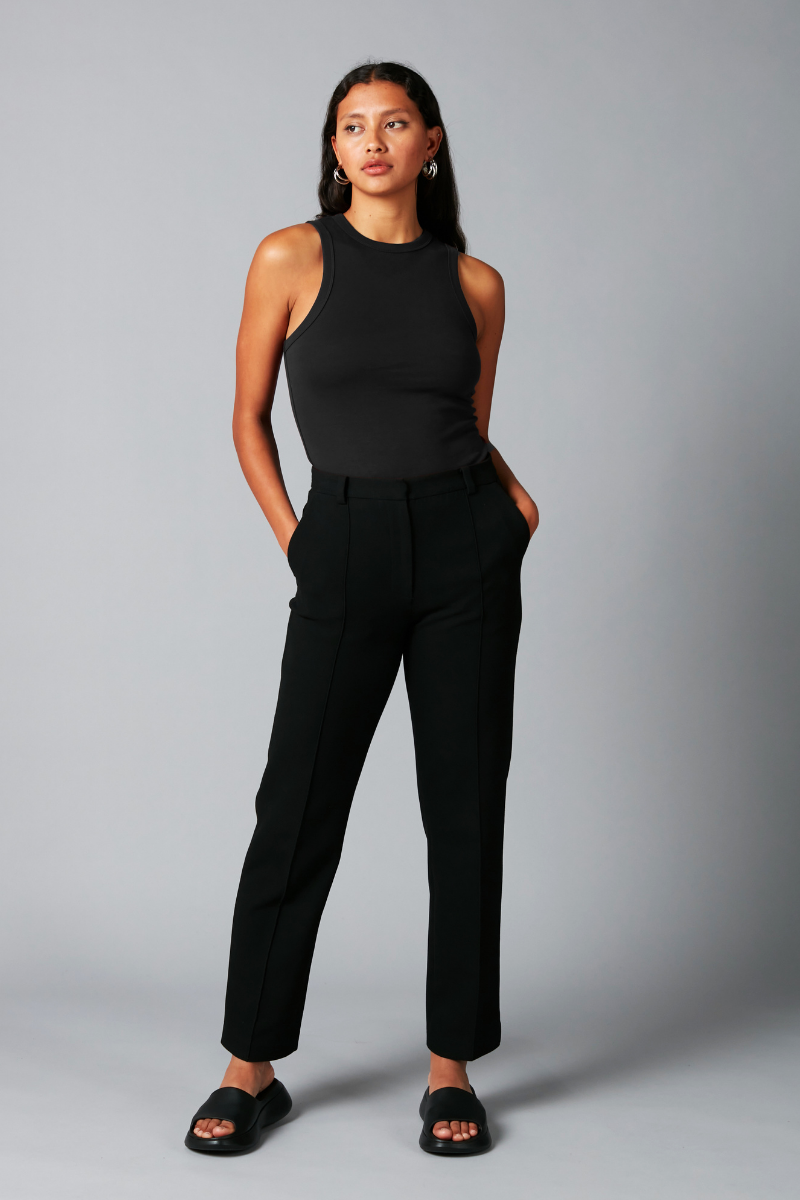 Black Seeka Full Length Tailored Pants