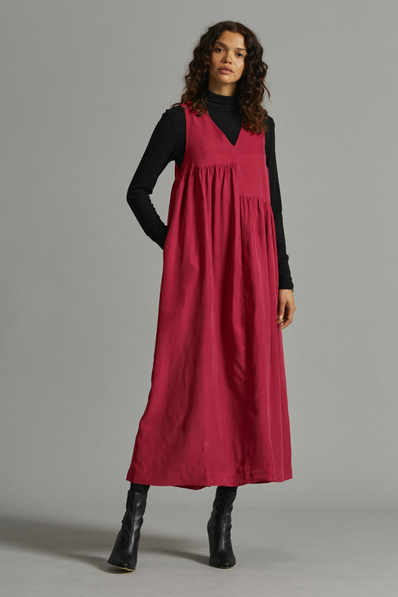 Crimson Red Macy Maxi Dress