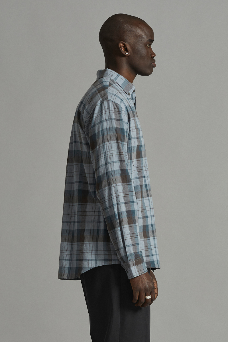 Blue Check Olly Cotton Shirt