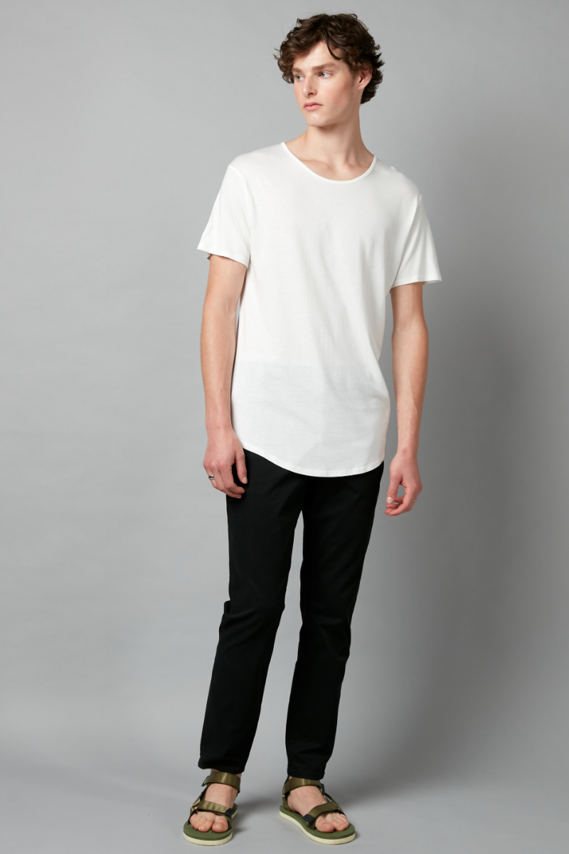 White Aalto Bamboo Cotton Tee