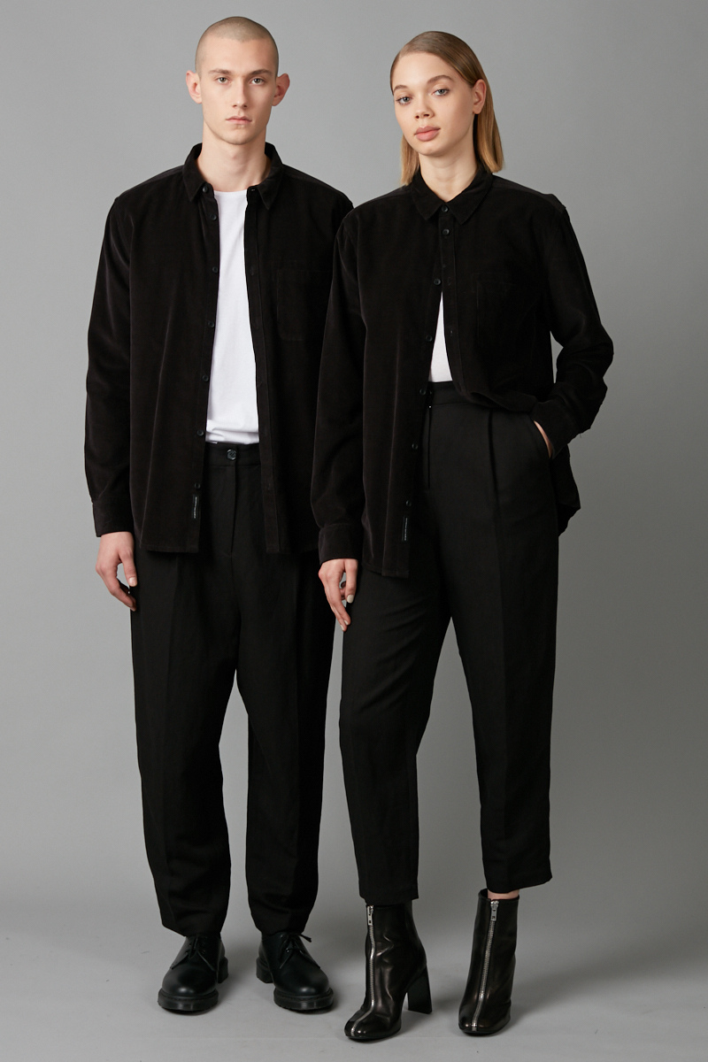 Black Float Tencel Linen Pants