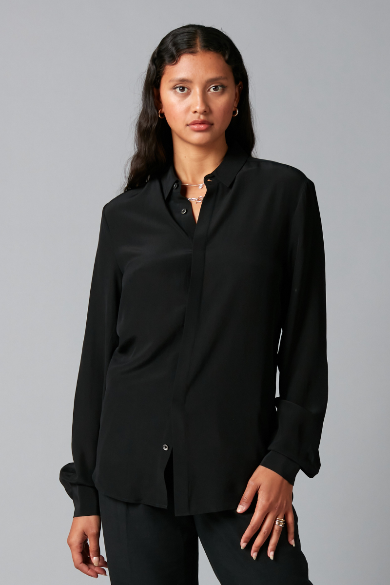 Black Ryo Silk GenderU Shirt