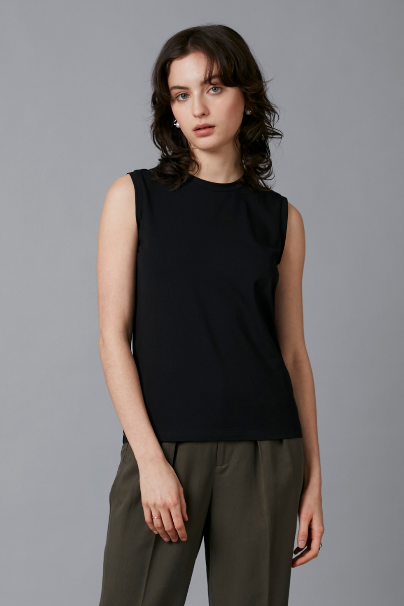 Black Jomei Cotton Elastane Tank