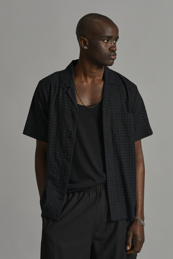 Black Brodie GenderU Cotton Shirt