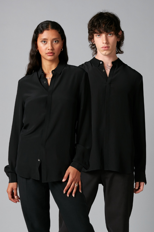 Black Ryo Silk GenderU Shirt