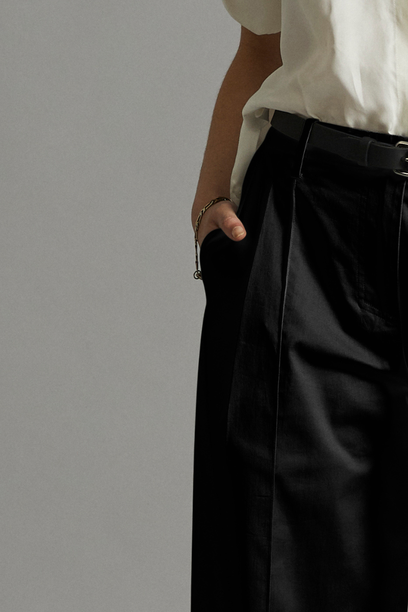 Black Stella Cotton Pant