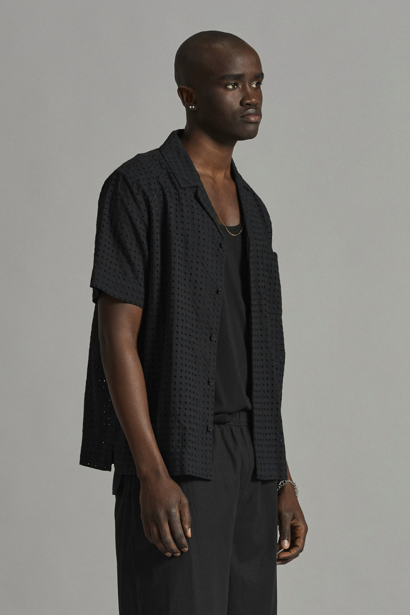 Black Brodie GenderU Cotton Shirt