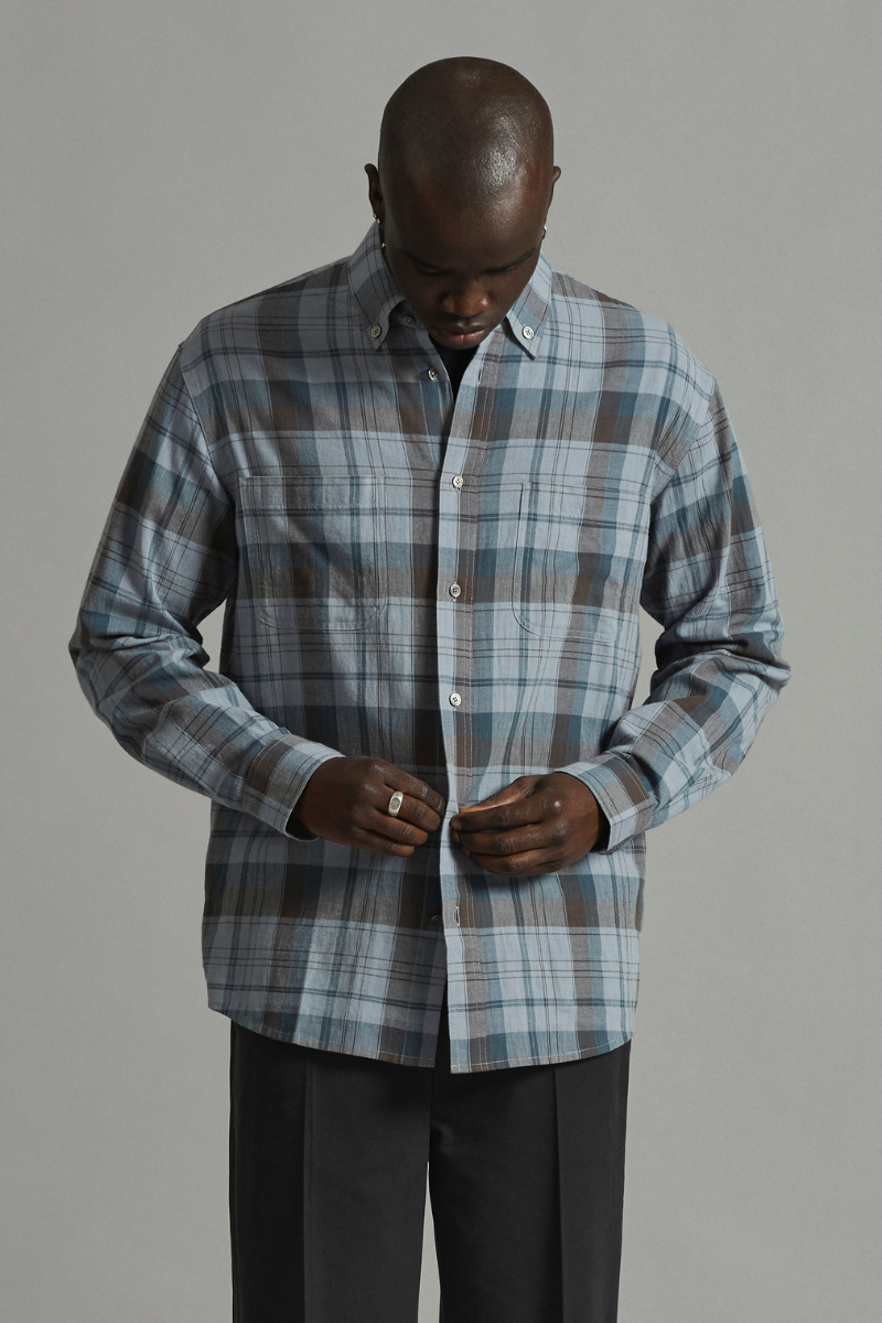 Blue Check Olly Cotton Shirt